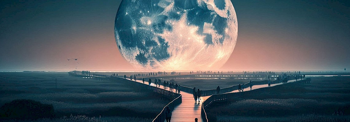 Eclipse Lunar nos passadiços do Tejo