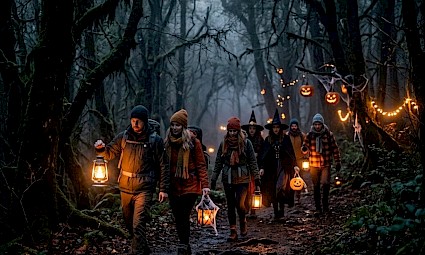 Caminhada de Halloween na Floresta Negra - Rio da Mula